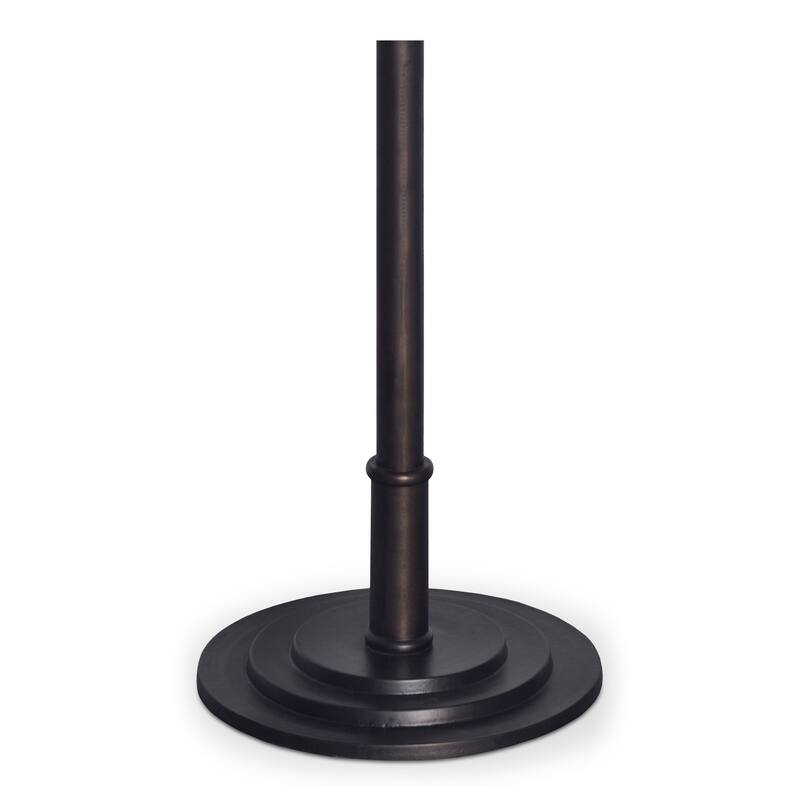 NADAAL STUDIOS Myric Counter Table, White Marble Top on Layered Cast Aluminum Base, White Marble