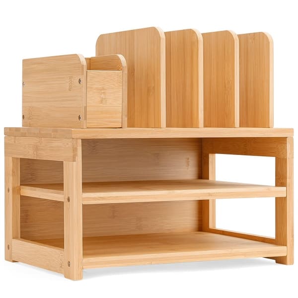 Bamboo Desk Organizer with File Holder - Bed Bath & Beyond - 42726490
