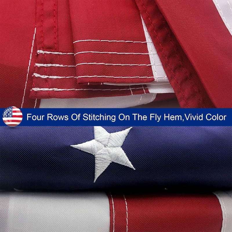 American Flag 3x5 ft Outdoor Heavy Duty Embroidered Stars USA Flag