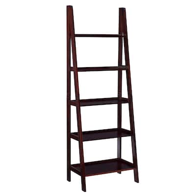 Multi Storage Ladder Bookshelf - 72" - Espresso Brown