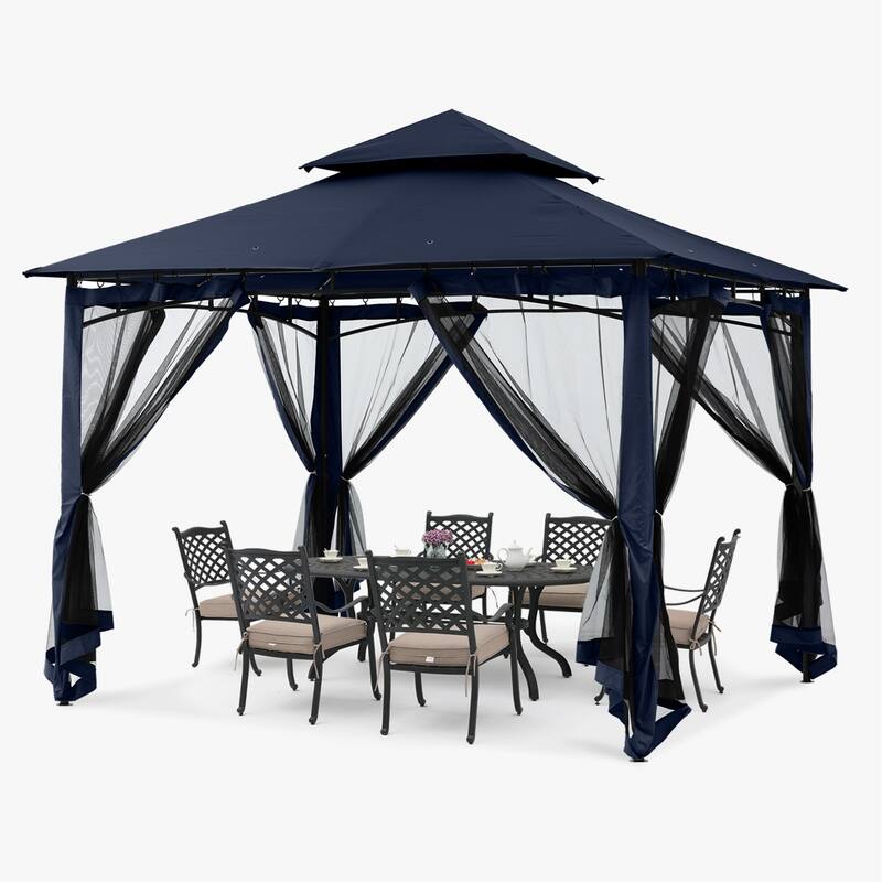 ABCCANOPY Patio Outdoor Gazebo for Double Roof Soft Canopy