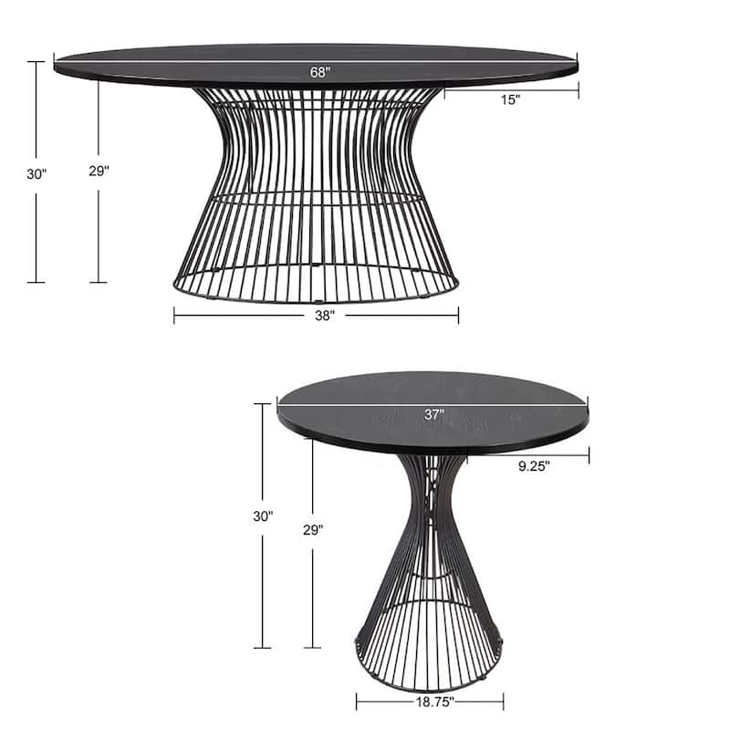 INK+IVY Mercer Bronze Oval Dining Table
