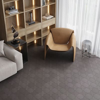 Apollo tile 7" x 7" Seville Matte Graphite Black Porcelain Tile (5.31 sq ft/case) - 34 Pack
