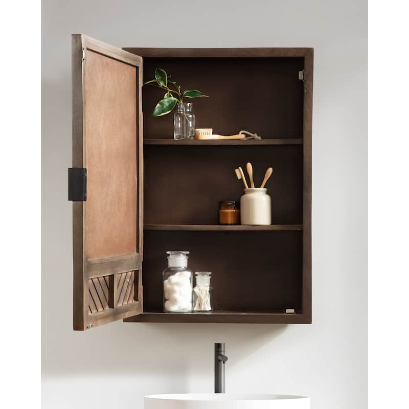 Kate and Laurel Mezzeta Bathroom Cabinet with Mirror