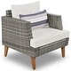 preview thumbnail 6 of 7, Outdoor Wicker 6-piece Sofa Set with Double Cushions
