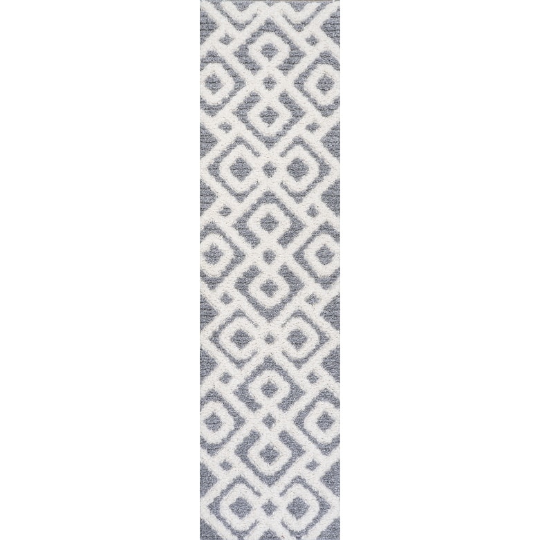 JONATHAN Y Monique Tropical Leaves Area Rug - 2 X 8 - Cream/Gray