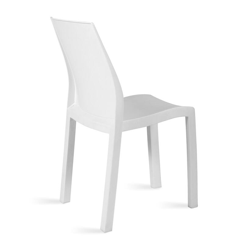 WRGHOME Modern Stacking Patio Dining Side Chair Indoor/Outdoor (Set of 2) - 33.27'' H X 18.50'' W X 21.06'' D