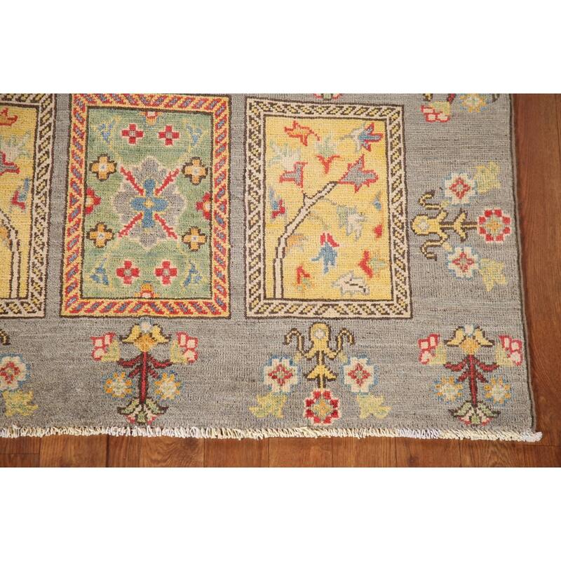 Kazak Oriental Accent Rug Hand-Knotted Geometric Wool Carpet - 3'5"x 5'0"