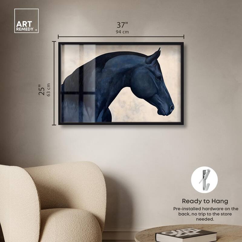 Blue Horse II Shadowbox by Art Remedy