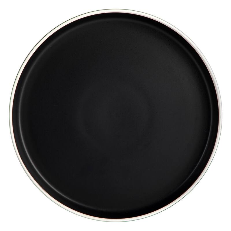 Gibson Home Zuma Nuevo 32 Piece Plates, Bowls, and Mug (Service for 8) Dinnerware Set - Black
