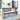 SAFAVIEH Outdoor Living Bradbury 3-seat Dark Slate Grey/ Beige Bench - 23.4" x 60.6" x 34.7"