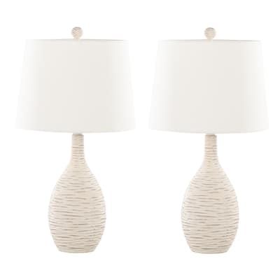 Jenna 24" Polyresin Table Lamp (Set of 2)