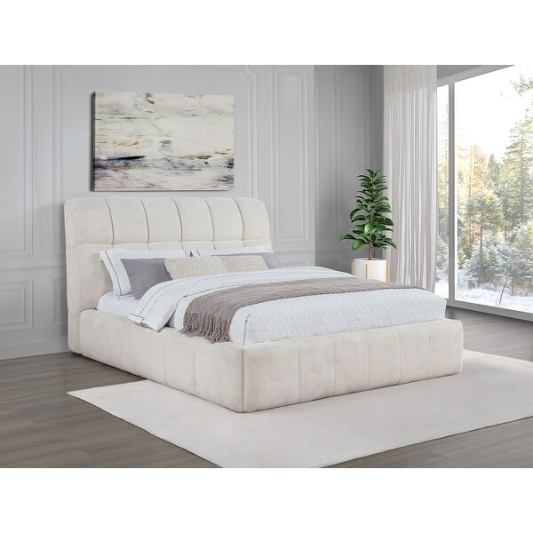 Nollet 48-inch Upholstered Panel Platform Bed - Bed Bath & Beyond