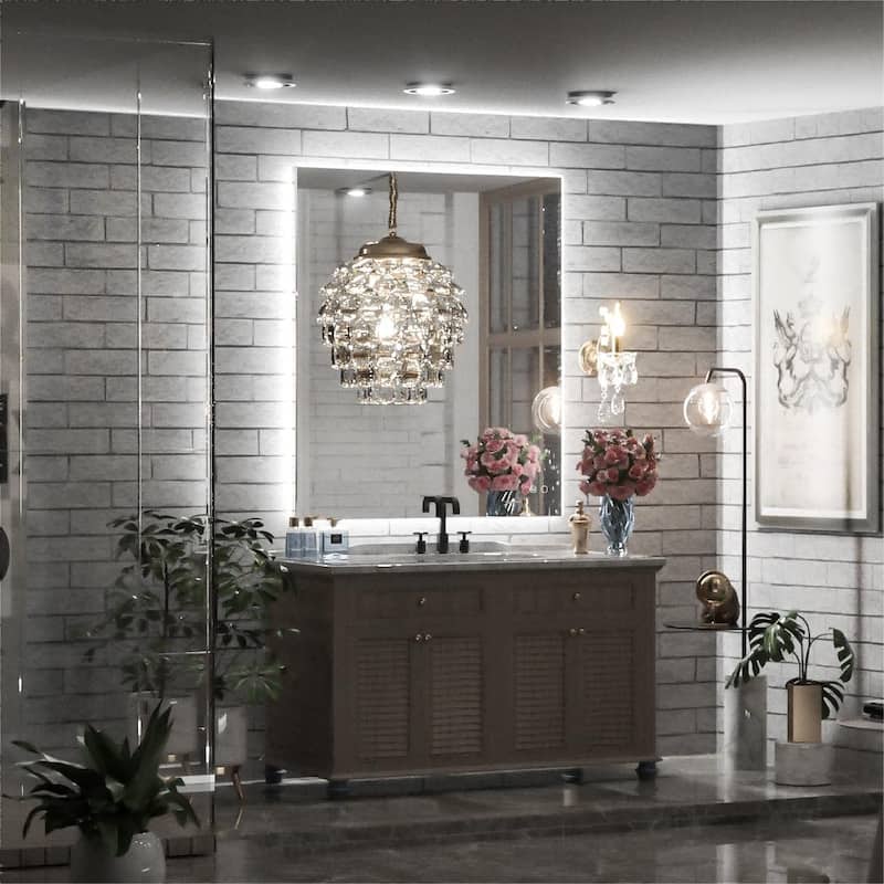 KEONJINN LED Backlit Bathroom Vanity Wall Mirror, Anti-Fog and Dimmable