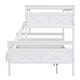 preview thumbnail 5 of 8, White Twin over Full Size Pine Wood Bunk Bed with ladder, Safety Guardrail, Perfect for Bedroom