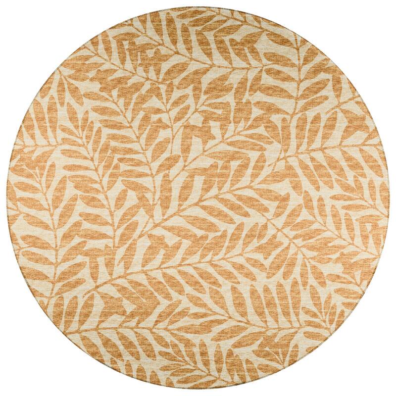 Indoor/ Outdoor Addison Yuma Foliage Motif Washable Area Rug