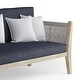 preview thumbnail 5 of 8, WyndenHall Luna Contemporary 4 Piece Outdoor Conversation Set in Slate Grey Polyester Fabric