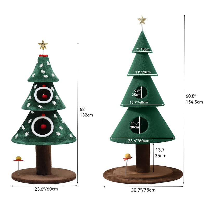 Christmas-Themed Cat Tree