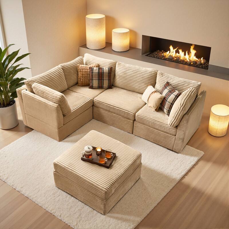 OVIOS Modular Cloud-Like Sofa (with Ottoman)