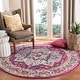 preview thumbnail 79 of 102, SAFAVIEH Evoke Jacki Vintage Boho Medallion Rug 6'7" Round - Fuchsia/Ivory - Round