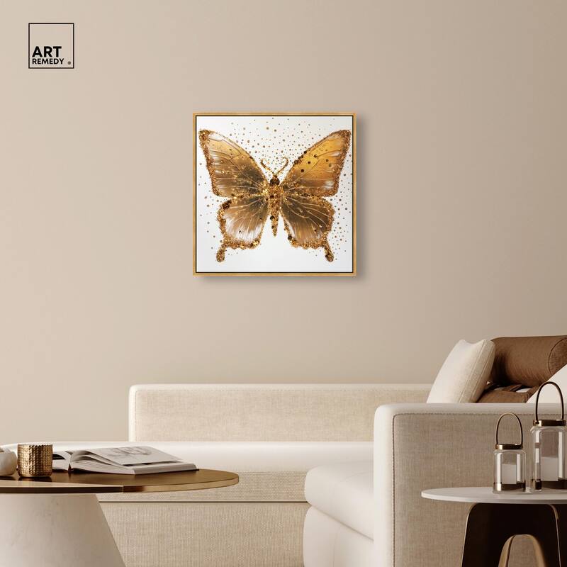 Lemon Glow Wings Canvas by Art Remedy