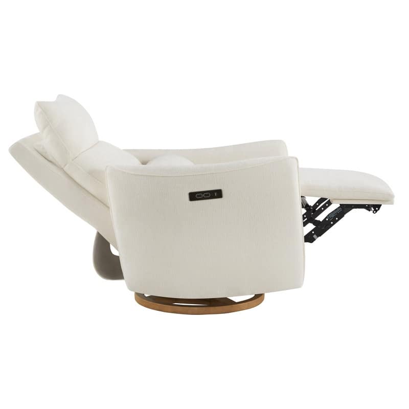 Spruce & Spring Power Swivel Recliner Chair Dual-Motor Nursery Glider with Lumber Pillow