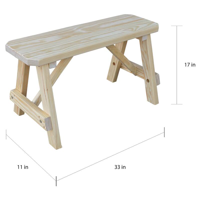 Pine 3' Traditional Bench