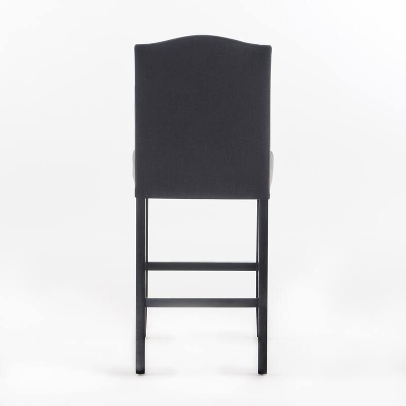 Modern Fabric Barstools with Arching Back High Chair and Nailhead Trim Dining Chair, Counter Reception Chair, Island Chair