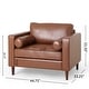 preview thumbnail 26 of 37, Malinta Contemporary Faux Leather Cushioned Club Chair by Christopher Knight Home