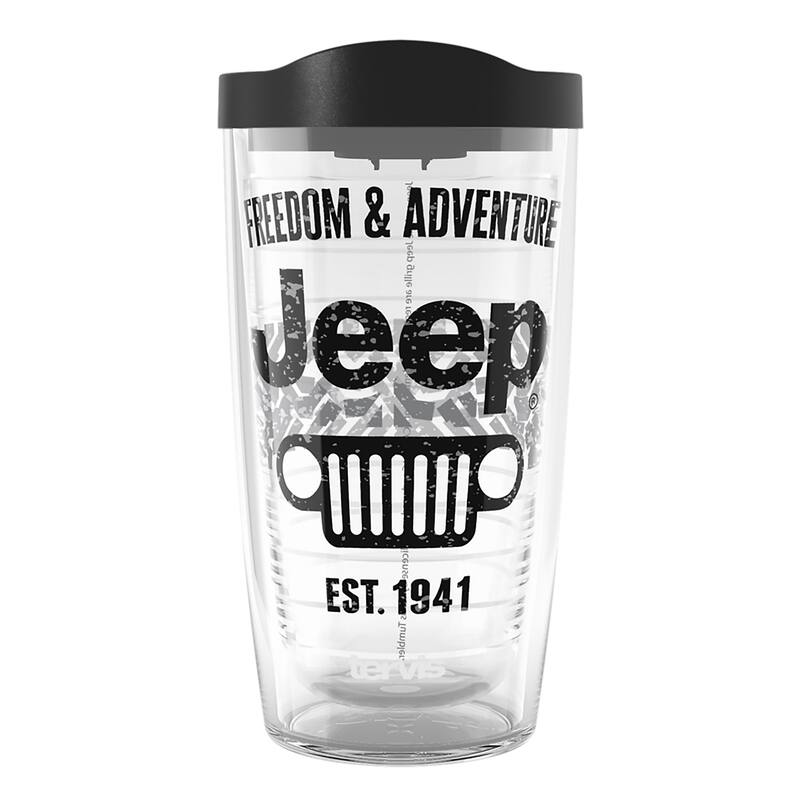 Tervis Jeep Freedom and Adventure Made in USA Double Walled Insulated Travel Tumbler, Classic - 16oz