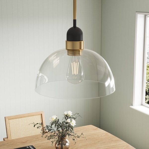 Glass pendant light with black finish hotsell