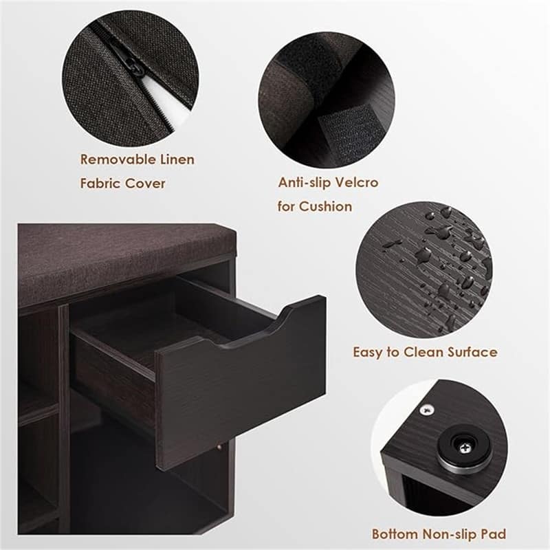Shoe Bench - 11.8"D x 31.5"W x 18.9"H