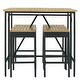 preview thumbnail 4 of 8, Nestfair 5-Piece Outdoor Patio Dining Set Bar Set with Foldable Tabletop