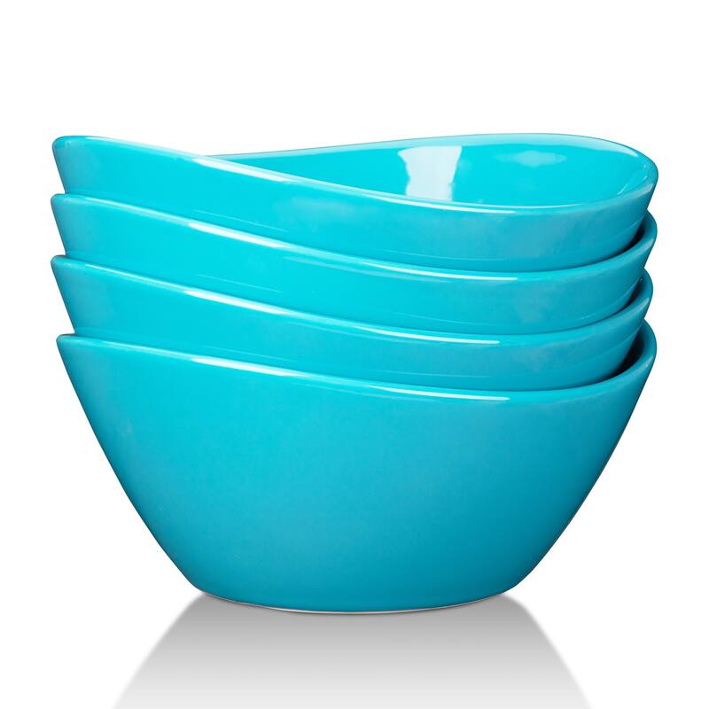 42 Ounce Porcelain Bowls Set of 4 Pack Premium White Ceramic Bowls for Cereal, Soup, Salad, Pasta