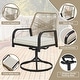 preview thumbnail 15 of 24, Outdoor Dining Set, Swivel Rattan Chairs w Thick Removable Cushion, Dining Table w Umbrella Hole, Patio Furniture Set
