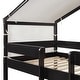 preview thumbnail 25 of 24, Full of Childlike Charm Bunk Bed with Tent, Twin Over Twin Wood House Bed
