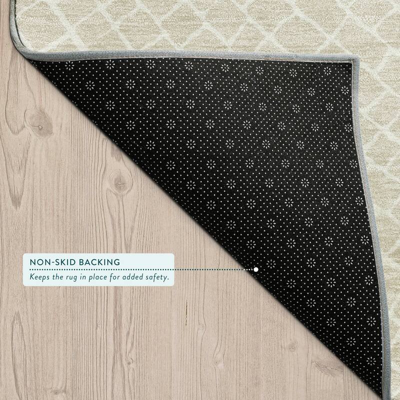 Machine Washable Indoor/ Outdoor Modern Gravity Chantille Rug