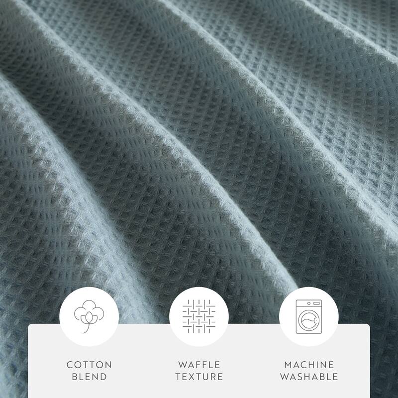 Becky Cameron Cotton Blend Waffle Shower Curtain