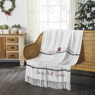 Sawyer Mill Santa Cookies Woven Throw 60x50