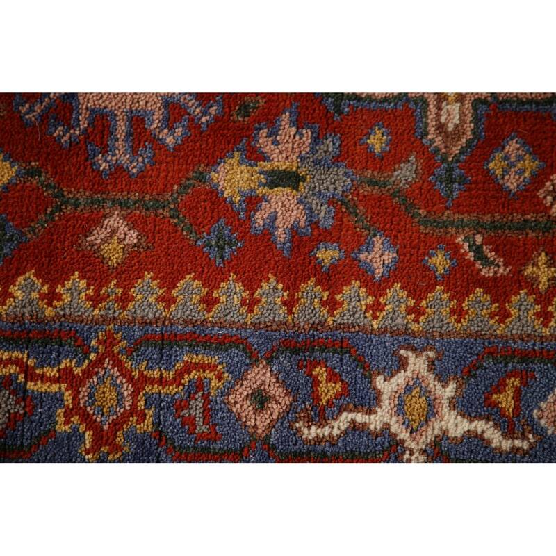Geometric Kazak Indian Runner Rug Hand-knotted Wool Carpet - 2'8"x 10'0"