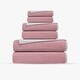 preview thumbnail 5 of 4, Double Face 6 pcs Turkish Towels Set White Blush