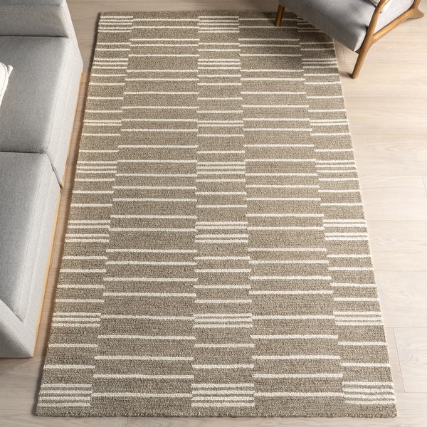 slide 2 of 9, Nuloom Tanaia Contemporary Striped Area Rug 4' x 6'
