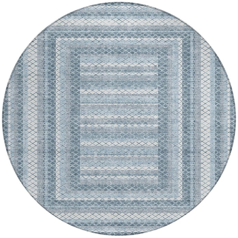 HomeRoots Geometric Transitional Rectangle Outdoor Rug