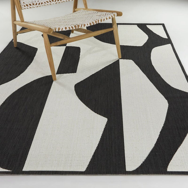 Rodin Modern Abstract Indoor/Outdoor Area Rug
