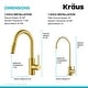 preview thumbnail 11 of 149, Kraus 2-Function 1-Handle 1-Hole Pulldown Sprayer Brass Kitchen Faucet