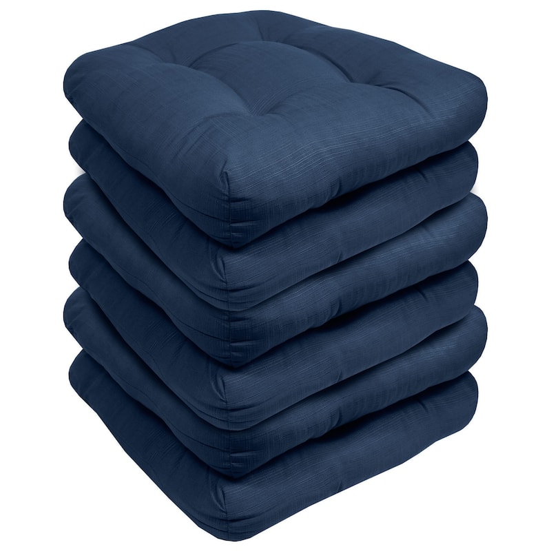 Sweet Home Collection Patio Cushions Outdoor Chair Pads Thick Fiber Fill Tufted 19" x 19"