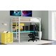 preview thumbnail 7 of 28, Twin Size Gaming Metal Loft Bed Frame with LED Light and Desk, 77.2"L x42.4"W x 72"H