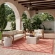 preview thumbnail 37 of 99, Nourison Easy Care Indoor/Outdoor Moroccan Trellis Area Rug 6' x 9' - Coral/Orange