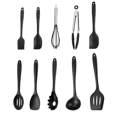 Kitchen Utensil Set 10 in 1 Silicone Cooking Gadgets Nonstick Cookware
