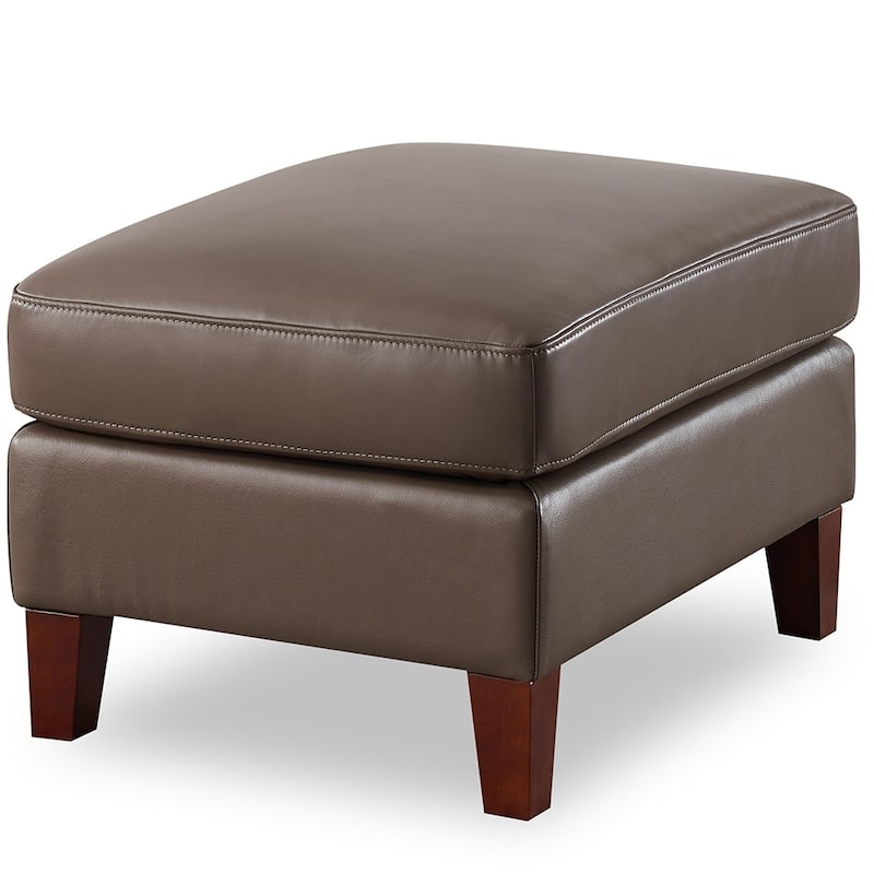 Hydeline Ashby Top Grain Leather Ottoman